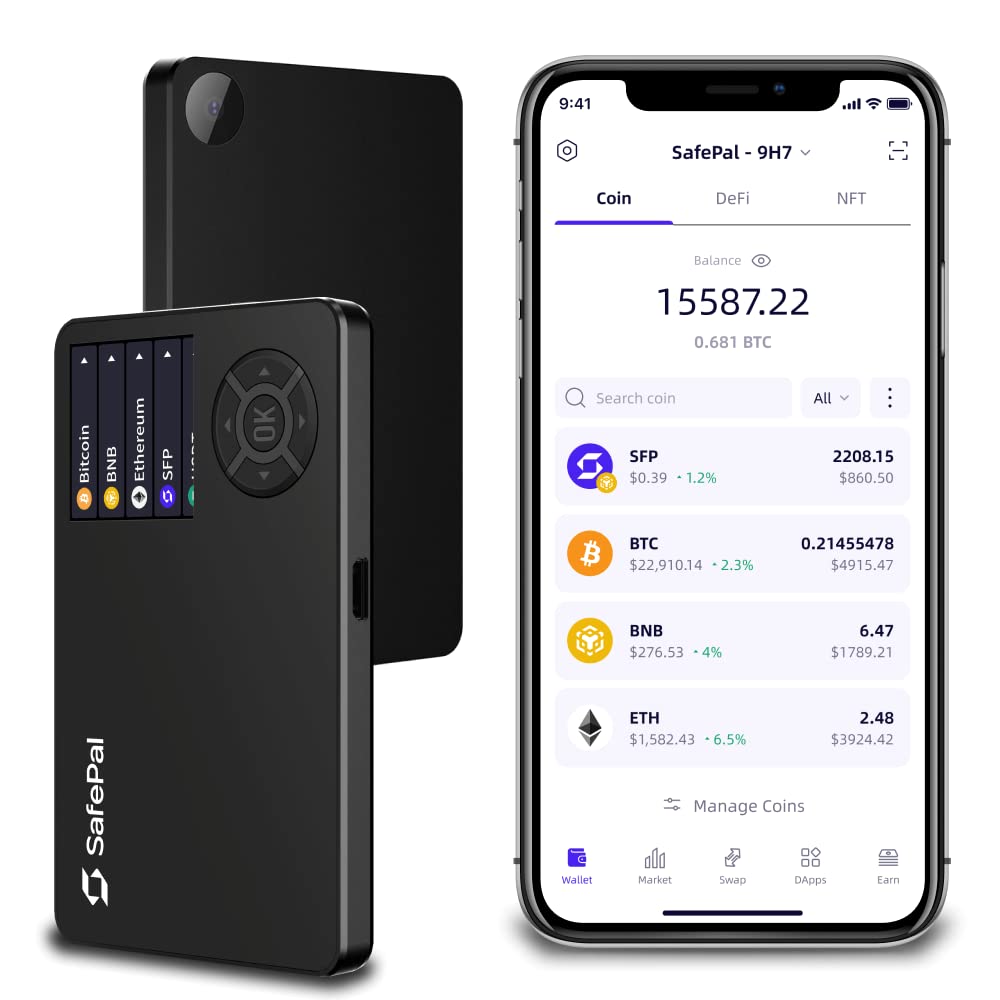 SafePal S1, usb, Cryptocurrency Hardware Wallet, Wireless Cold Storage for Bitcoin, Ethereum and More Tokens, Internet Isolated  100% Offline, Securely Stores Private Keys, Seeds  Crypto Assets