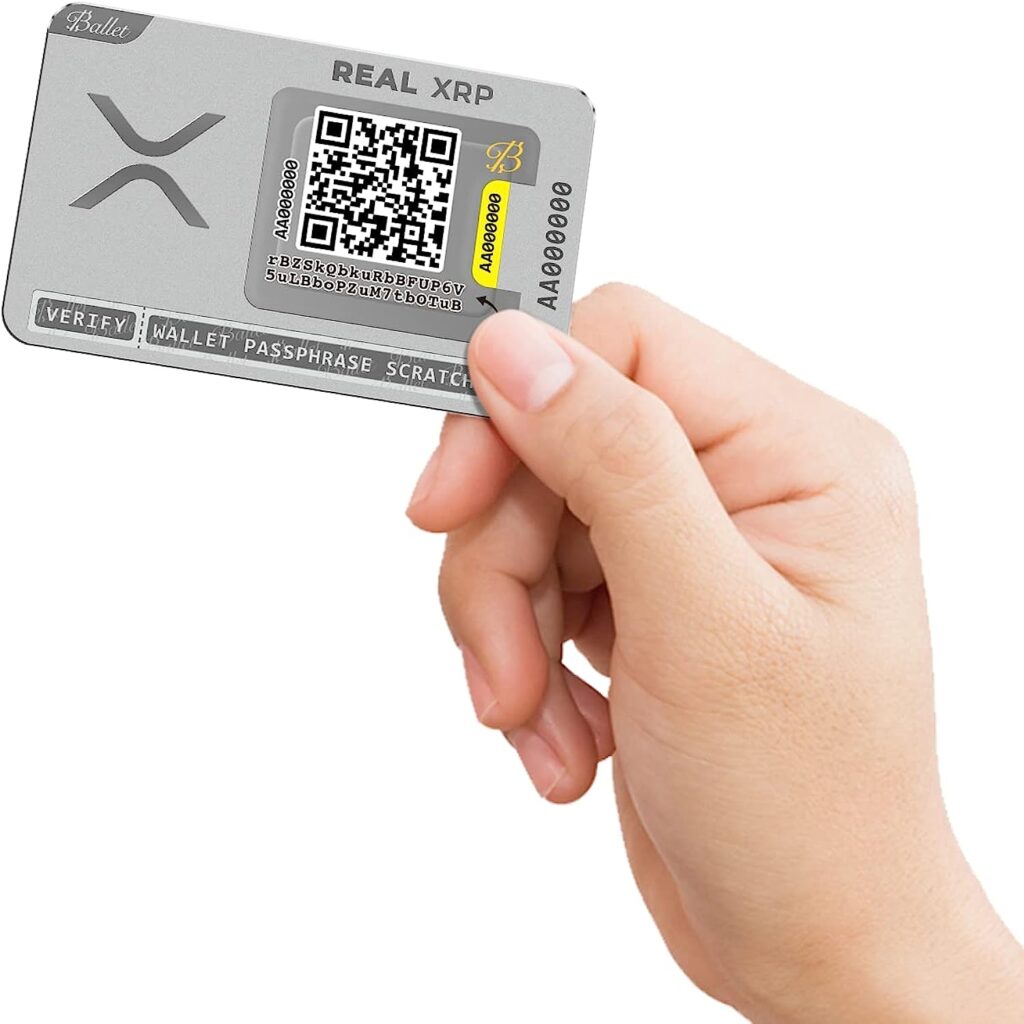 Ballet Real XRP - The Easiest Crypto Cold Storage Card - Cryptocurrency Hardware Wallet with Secure Multicurrency and NFT Support, (Single)