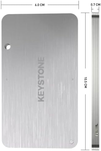 Keystone - Indestructible Steel Crypto Cold Storage Seed Backup, Compatible with All BIP39 Hardware  Software Wallets, Ledger, Trezor, KeepKey, Coldcard, Supports up to 24 Words (Keystone Tablet)