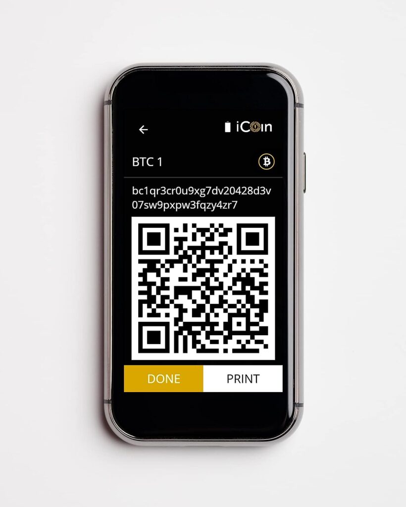iCoin Hardware Wallet - The Most Trusted Digital Crypto Hardware Wallet with a 3in Color LCD Touchscreen, Digital Wallet for NFT, Crypto Currency and Tokens; All-in-one