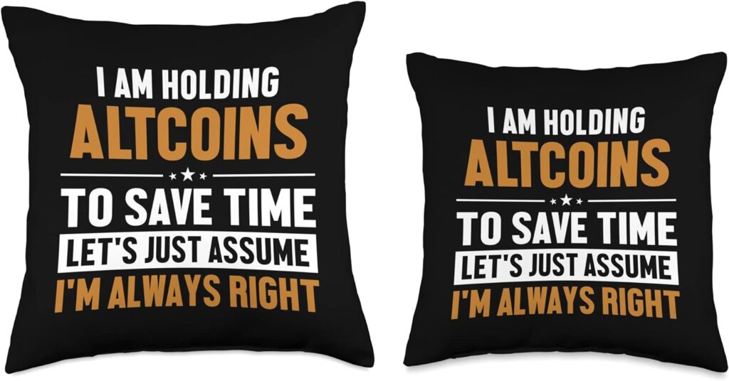 Blockchains Crypto Wallet Crypto Miners Gifts Altcoins Lets Assume Im Right Wallet Crypto Cryptocurrency Throw Pillow, 18x18, Multicolor