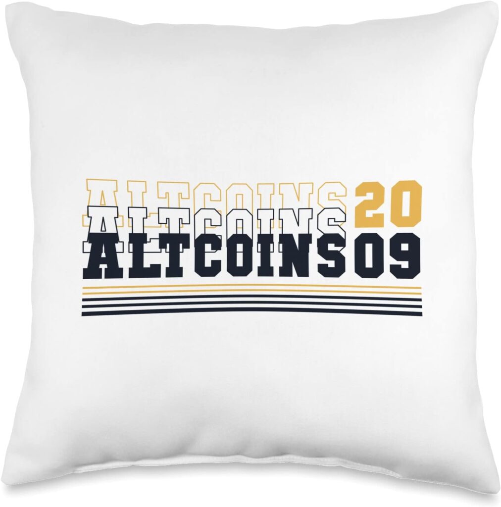 Crypto Wallet Blockchains Crypto Trader Gifts Altcoins 2009 Blockchains Wallet Crypto Cryptocurrency Throw Pillow, 16x16, Multicolor