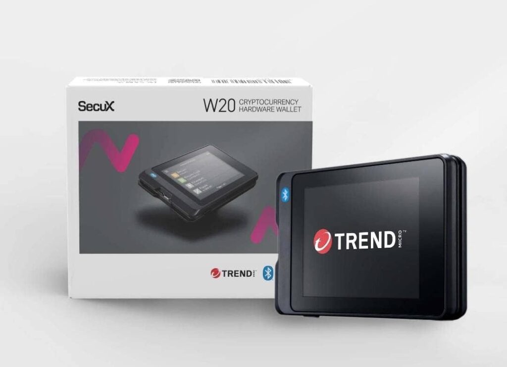 SecuX W20 Trend Micro Edition, Most Secure Crypto Hardware Wallet w/Bluetooth  NFT Support, Large Touchscreen, for Bitcoin, Ethereum, BTC, ETH, SOL, LTC, Doge, BNB, Dash, XLM, ERC20, BSC and More