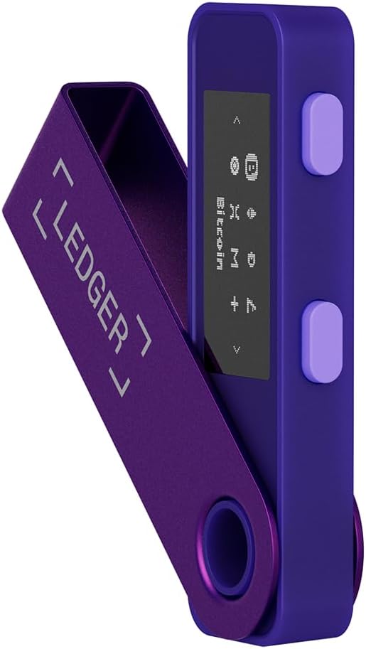 Ledger Nano S Plus (Amethyst Purple): The Perfect Entry-Level Hardware Wallet to securely Manage All Your Crypto and NFTs.