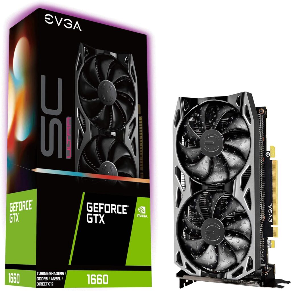 EVGA GeForce GTX 1660 SC Ultra Gaming, 06G-P4-1067-KR, 6GB GDDR5, Dual Fan