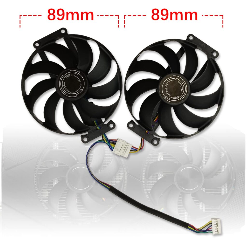 Cavabien 89mm FDC10H12S9-C T129215BU 12V 0.35A 4pin GPU Graphic Card Cooler Fan for ASUS RTX 2060 2070 GTX1660Ti RTX2060 RTX2070 GTX 1660Ti Graphics Card Cooling Fan (AB)