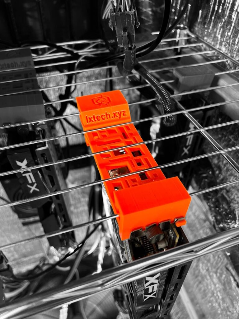 Ix Tech Crypto Mining GPU Hanger for Wire Rack (Orange)