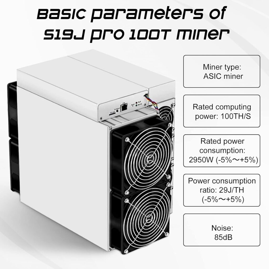 QUEP New Antminer S19J pro 100TH/S Bitcoin Miner BTC Miner Include Mining Power Supply PSU, Professional Antminer Bitcoin Miner Retail