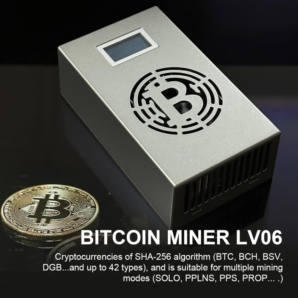 Bitcoins Miner LV06 Solo Miner 2.4GWiFi 13W SHA-256 500GH/S BM1366 Asia SHIP Low Noise Lottery crypto Miner Machine Device Home Use