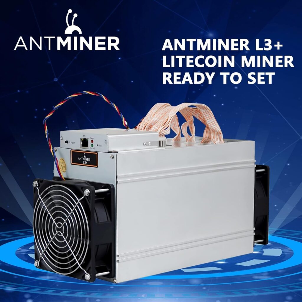 Antminer L3+ 504MH/S Litecoin Miner, Professional ASIC Litecoin Dogecoin Mining Machine,Litecoin and Dogecoin, Scrypt Algorithm LTC Miner  Dogecoin Miner