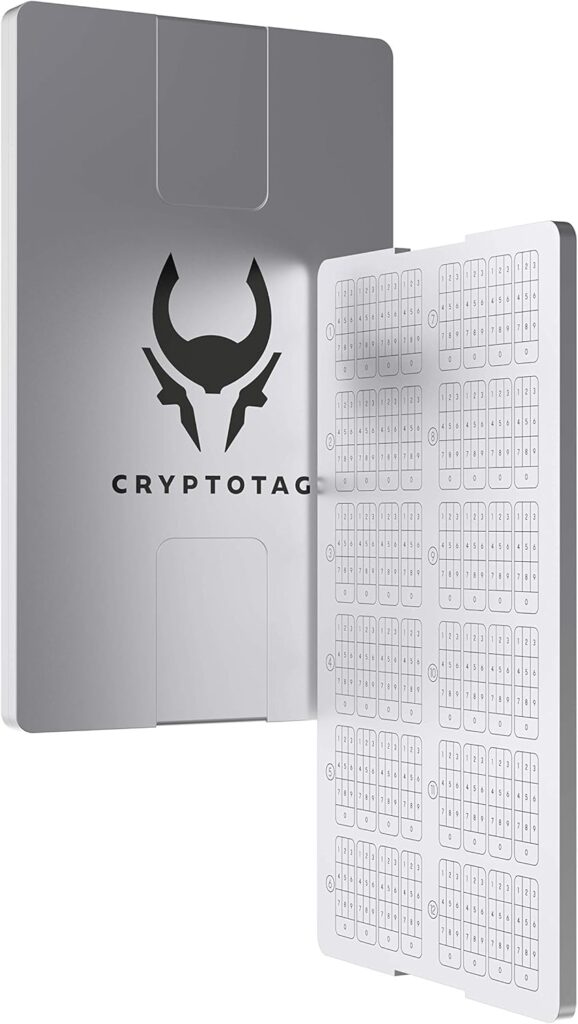 CRYPTOTAG Zeus Starter Kit - Titanium Crypto Seed Storage - Private Key Storage - Cold Wallet Crypto - Crypto Steel Wallet - Compatible with Ledger Nano X, Trezor Model T and More Hardware Wallets