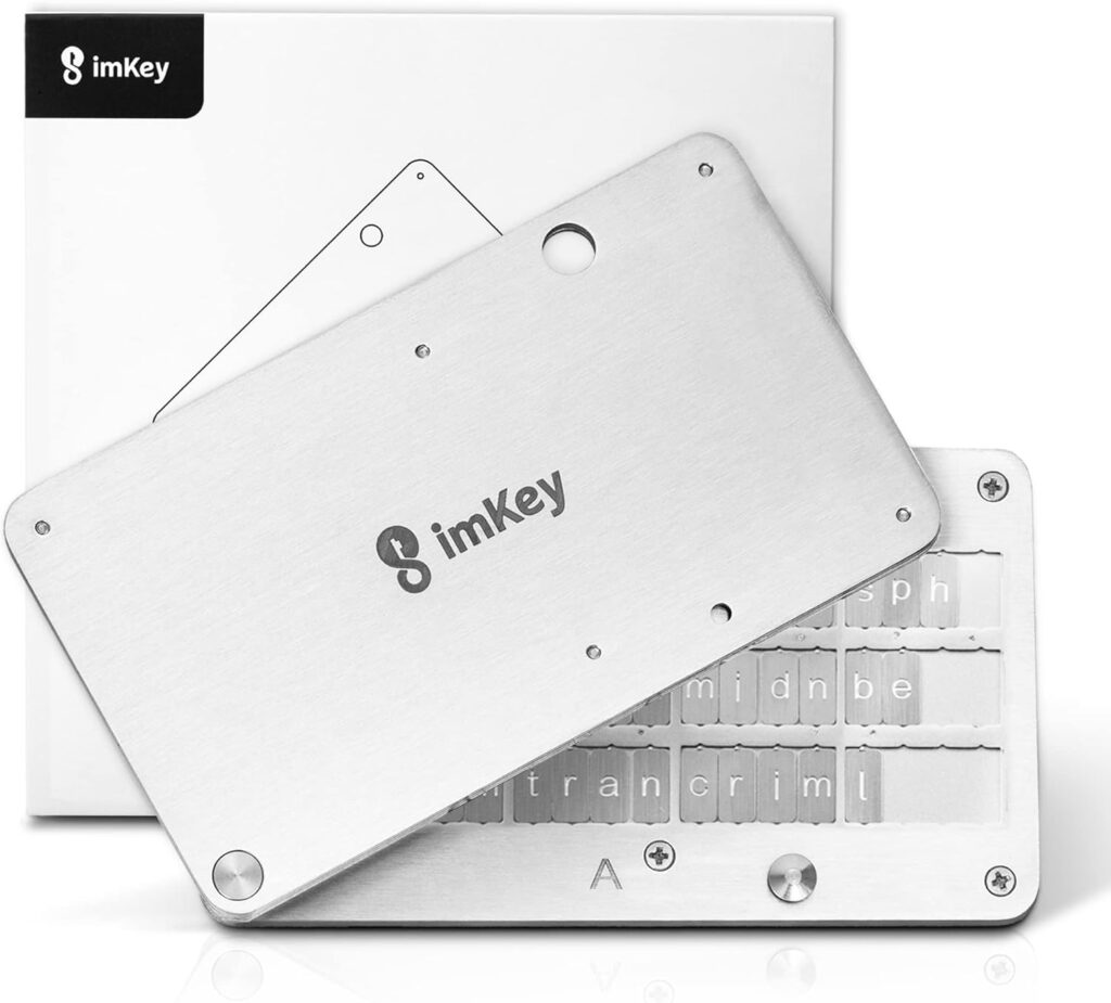 imKey HeirBOX S1 Crypto Seed Storage, Compatible with All BIP39 Hardware Wallet  Software Wallet, Cold Storage Backup, Ledger, Trezor, KeepKey, Supports 12/18/24 Words