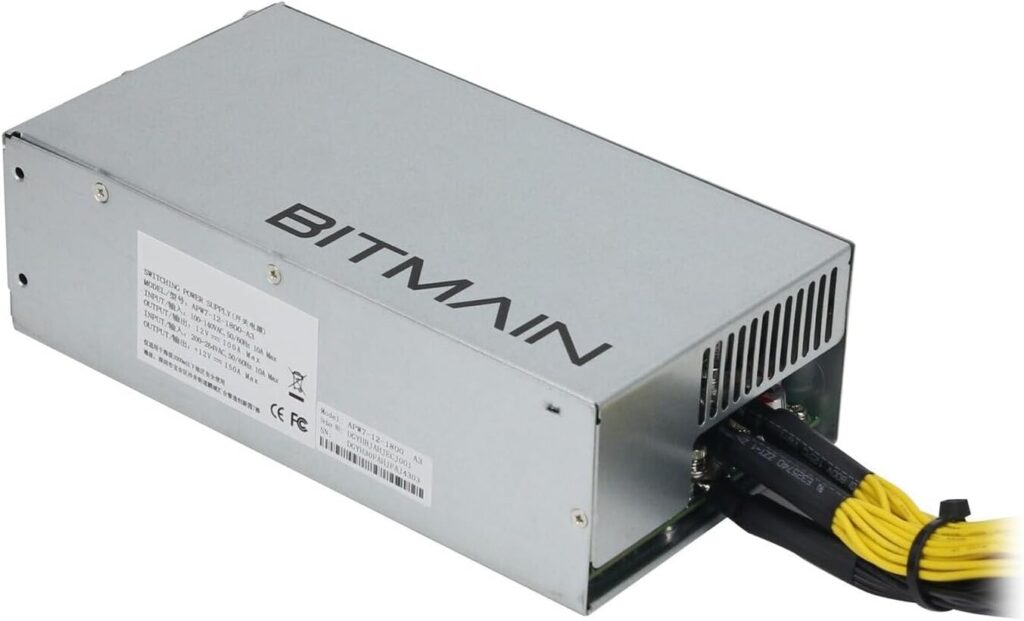 New Bitmain Antminer APW7 PSU 1800w 110v 220v Power Supply 6-pin Connector for Antminer S9, Z15, L3++, GPU Miner or Goldshell Kd Box1