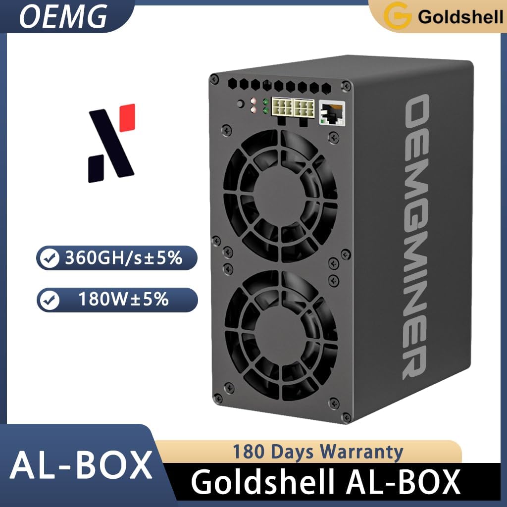 New Goldshell AL Box Asic Miner 360G 180W Alephium Miner Crypto Mining with PSU by OEMGMINER