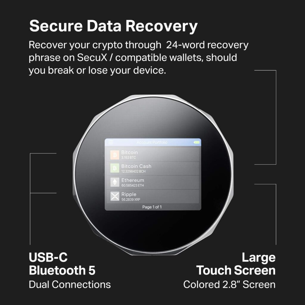 SecuX Crypto Wallet Bundle - V20 + W10 Hardware Wallet - w/ Touch Screen, USB  NFT Support - Easily Manager Your Bitcoin, Ethereum, BTC, ETH, LTC, Doge, BNB, Dash, XLM, ERC20, BSC and More