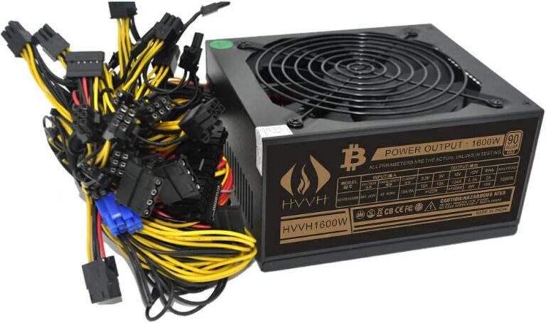 20+4 Pin Silent Noise Reduction Miner/PC GPU ATX 1600W Power Supply Review