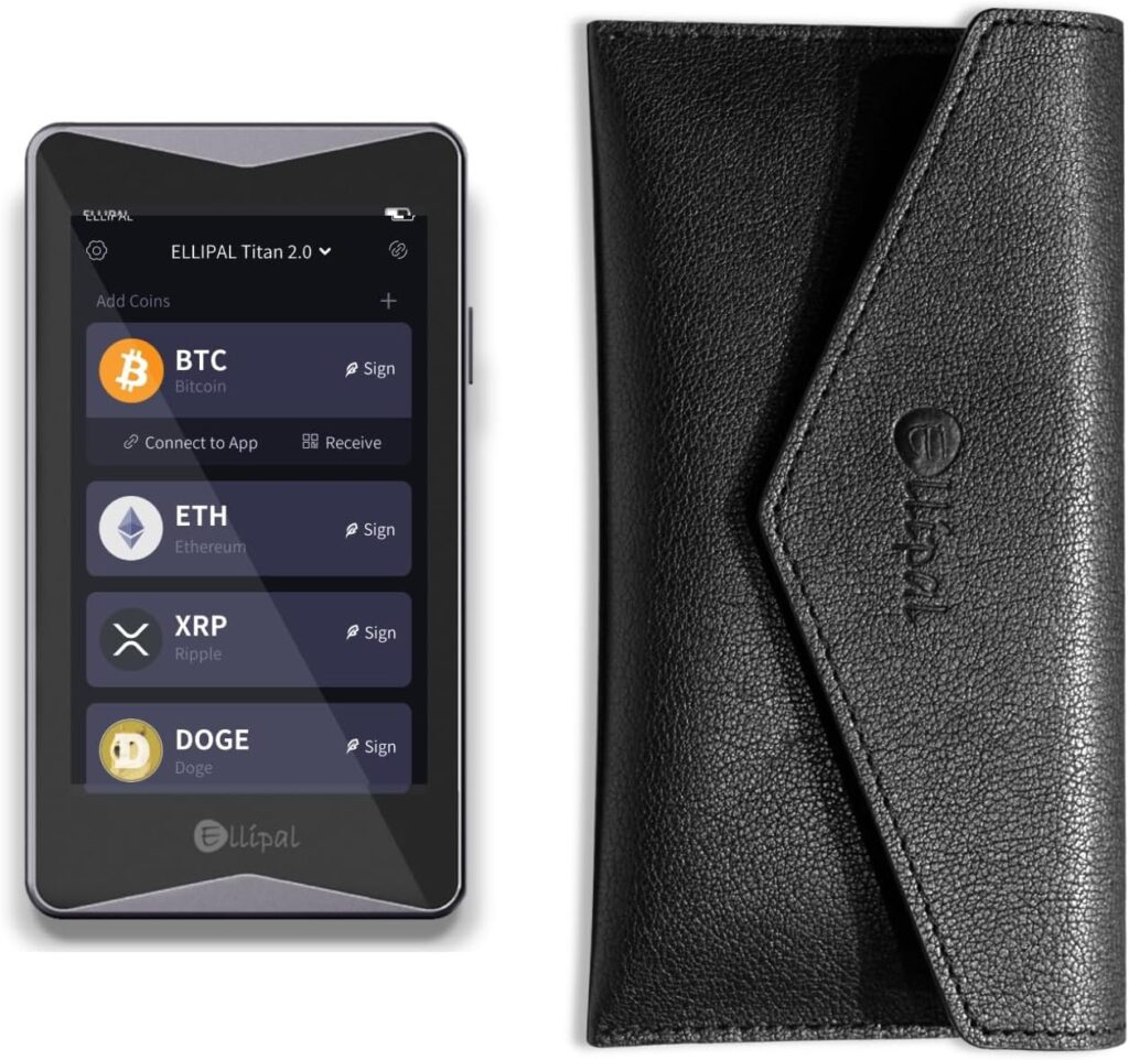 ELLIPAL Titan 2.0 Crypto Wallet + Black Titan Case (2 Items)