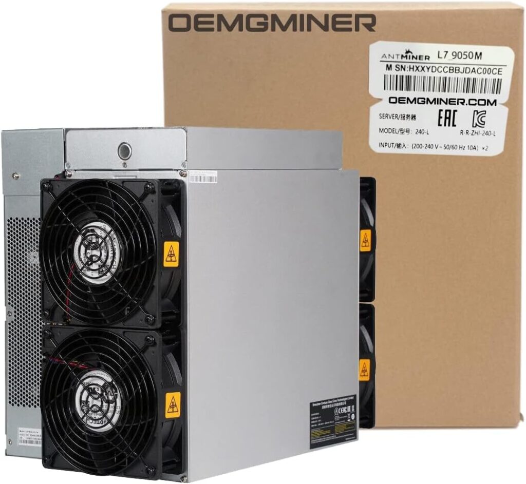 New Bitmain Antminer L7 9050M Doge Coin  Litecoin LTC Coin Asic Miner Crypto Mining Machine Bulit-in PSU Ready Stock by OEMGMINER