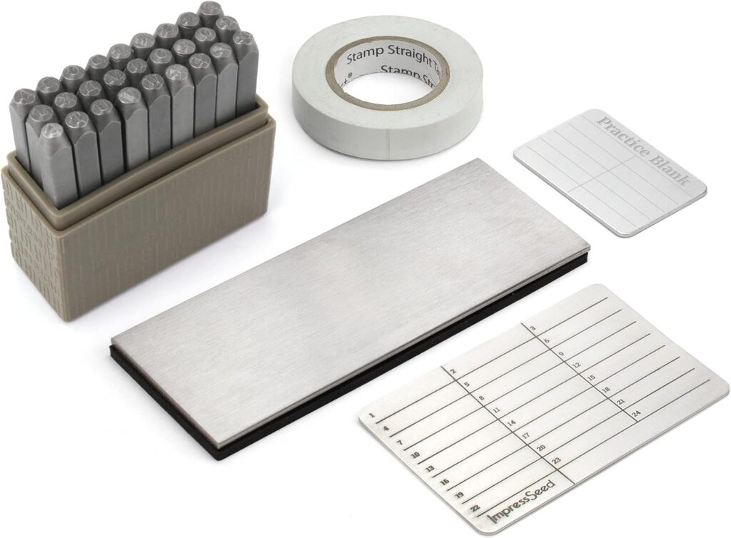 ImpressSeed Crypto Seed Storage Kit - w/Silver Metal Seed Plate (Aluminum)