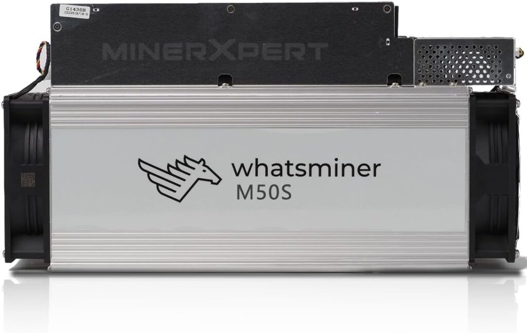 Whatsminer M50S 120TH 3120W ASIC Crypto Machine BTC Bitcoin Miner Include PSU by MinerXpert (Whatsminer M50S 120T)