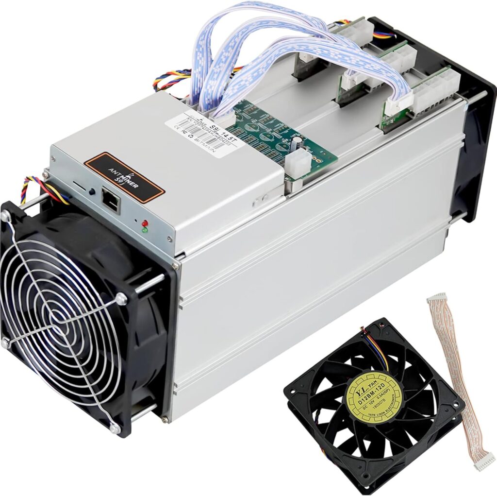 Antminer S9J 14Th/s with Bitmain PSU Bitcoin Miner 1350W BTC BCH ASIC Miner S9 Used